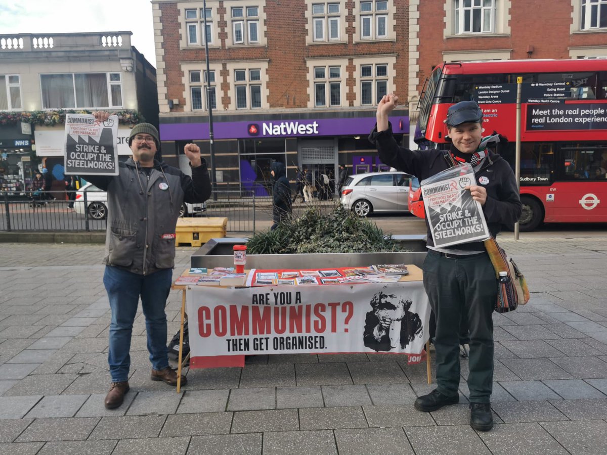 Comrades were out in Wembley today; selling papers and conversing to locals about how a workers paper differs from a bankers paper