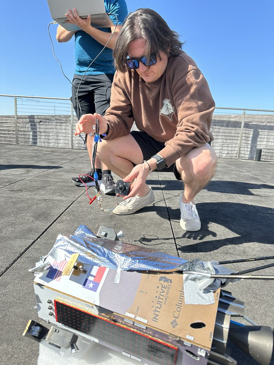 SpaceTechLab's tweet image. The EagleCam team are using tools available in the Space Technologies Lab to simulate what we can expect to receive once EagleCam deploys. We are currently working with Intuitive Machines to determine a safe deployment time and strategy.