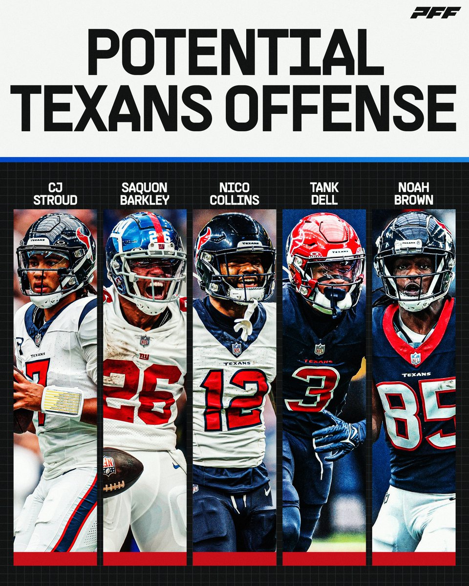 PFF_Texans's tweet image. Saquon on the Texans? 🔥