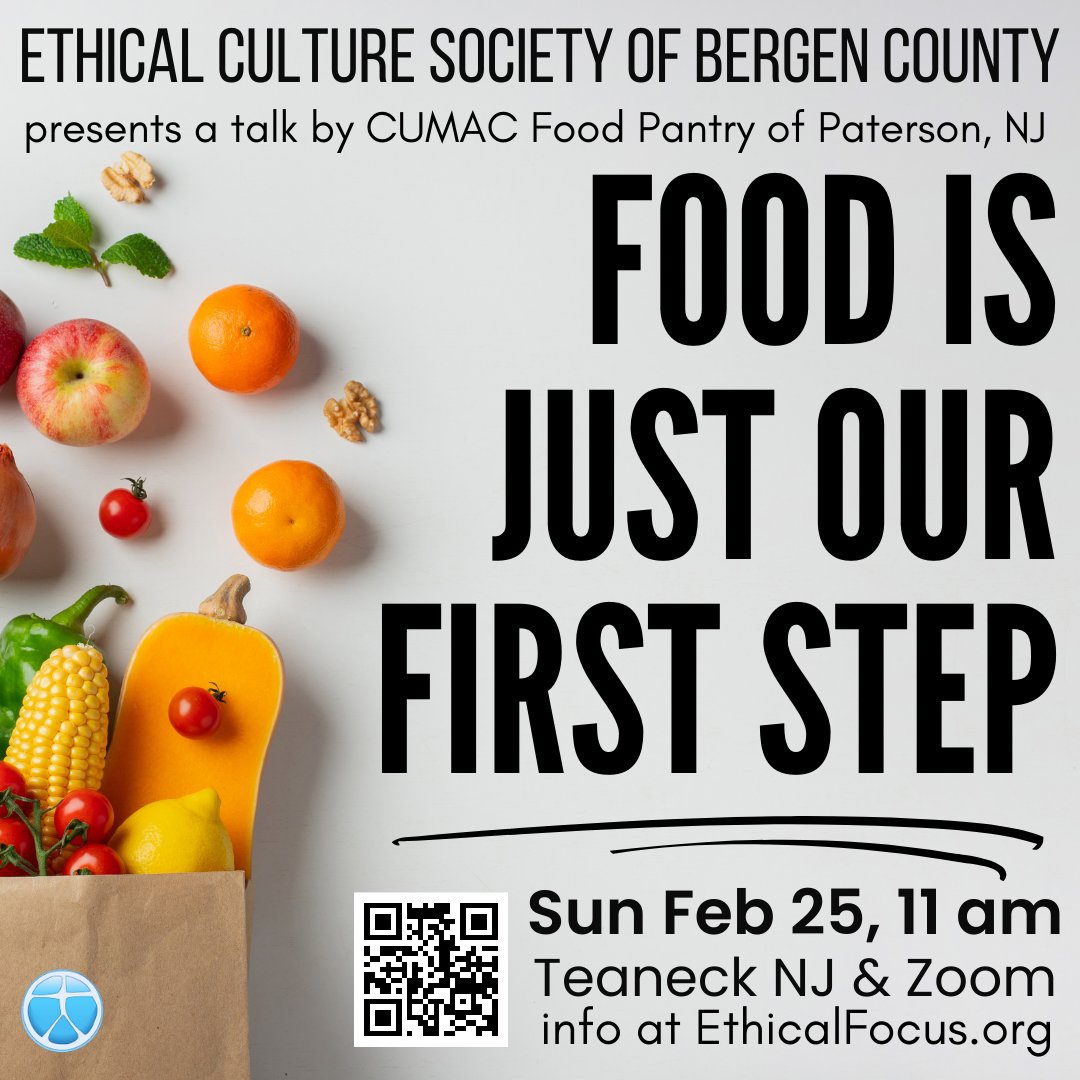 Sunday, Feb. 25 at 11 am. Hear about CUMAC’s mission in Paterson to fight hunger and its root causes through a holistic, trauma-informed approach that provides healthy groceries and basic necessities. CEO Jessica Padilla-Gonzalez and Chief Development Officer Andrea Ramalho.