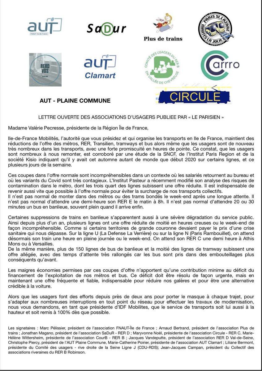 Plus de trains tweet media