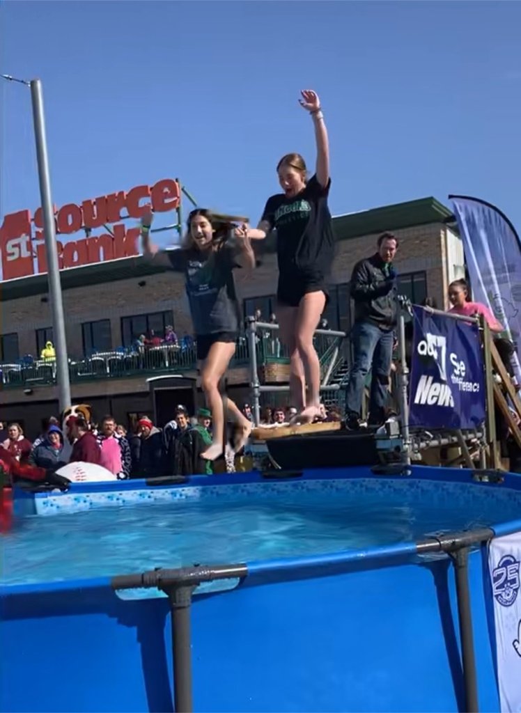 MinutemenCHS's tweet photo. We are so proud of our Champions Together Team of student athletes that took the “Polar Plunge” today at Four Winds Field to raise money and awareness for Special Olympics and Unified Sports! #WeAreConcord https://t.co/wp1QuT4f7b