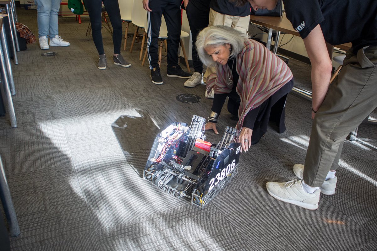 CMvpaladino's tweet photo. The Atom 23806 Robotics Team of the FIRST Tech Challenge stopped by my office to showcase their creation for the upcoming New York City Championships. (1/3) https://t.co/z1Ys0z4aZC