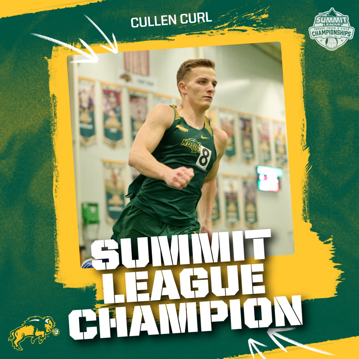 🏅 CHAMPION 🏅

Cullen Curl wins the Summit League 400m dash title in 48.41!  

Carter Elde placed 3rd in 49.08, and Khamarly Holmes was 7th.