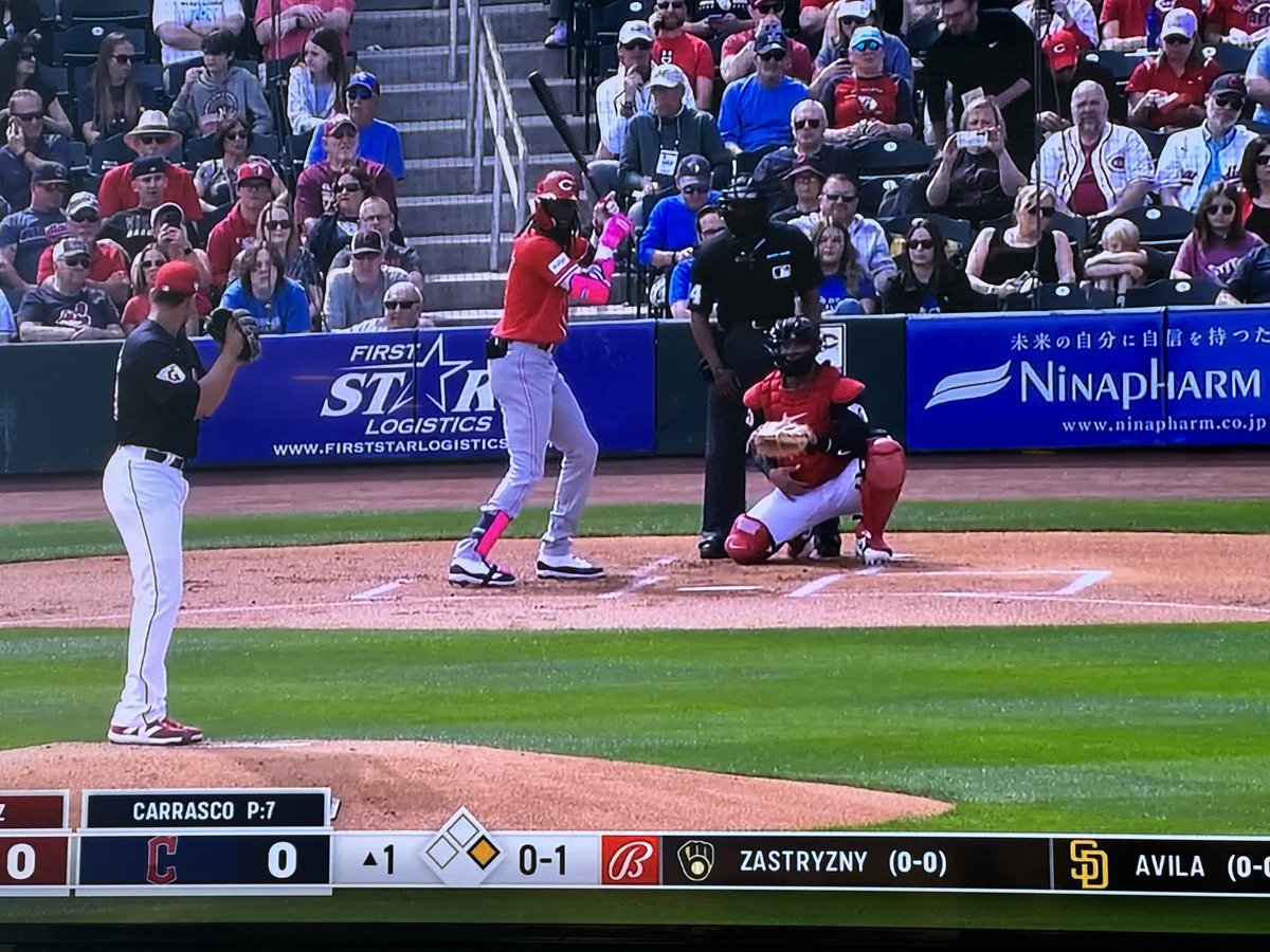 A little happy. First #springtraining game ⁦<a href="/Reds/">Cincinnati Reds</a>⁩