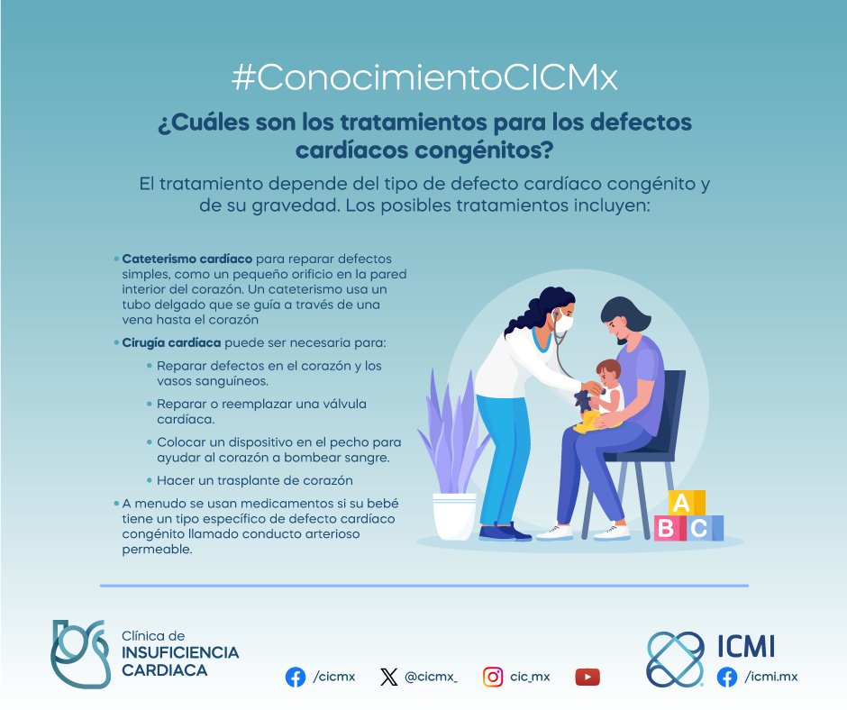 cicmx_'s tweet image. #Conocimiento_CIC
¿Cuáles son los tratamientos para los defectos #cardíacos #congénitos?
#CIC_Mx #InsuficienciaCardíaca #EspecialistasEnIC #Zapopan #México
👉¿Necesitas una valoración médica? 
☎ 33 3621 0808
📱 WhatsApp 3316031390 / 3329508635