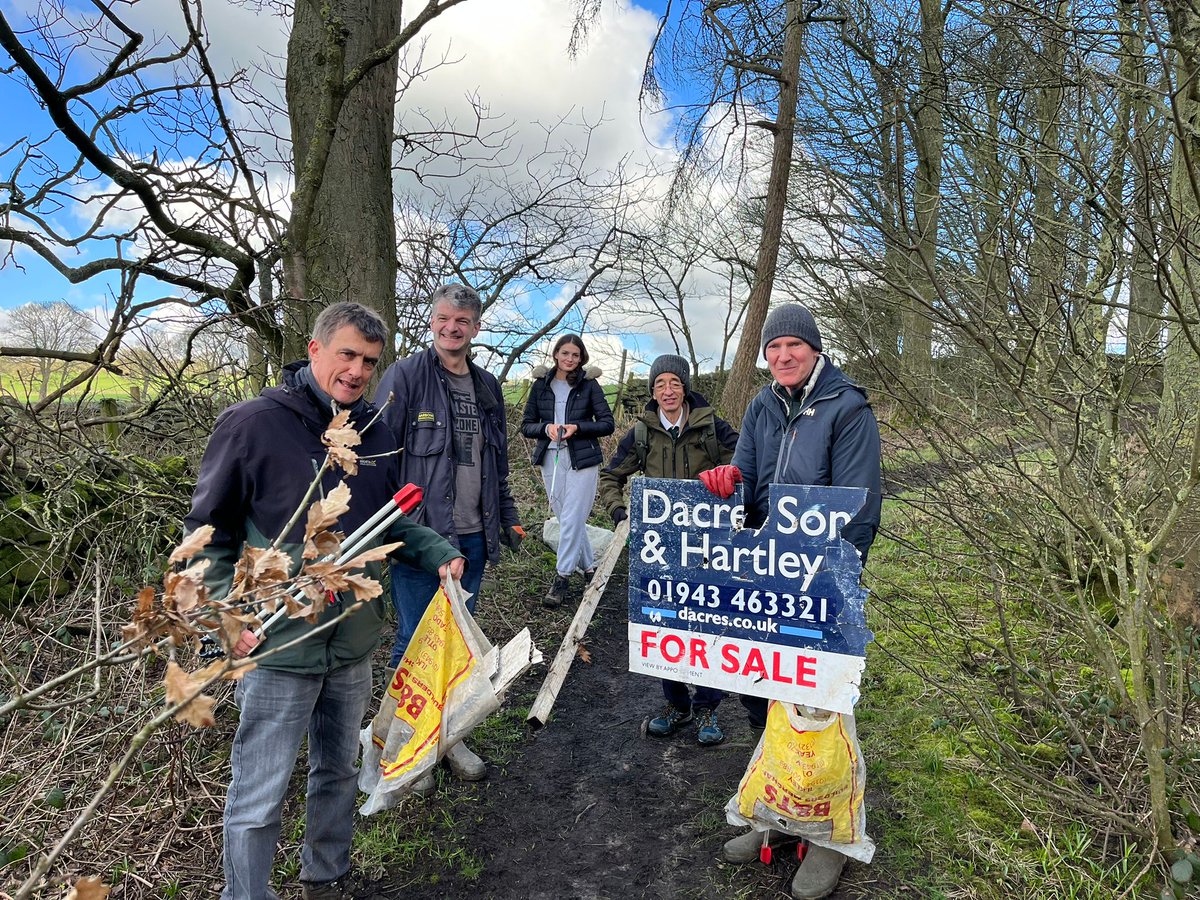 WESTON WOODS: There was a great turnout of people for a litter pick today. Signs of spring were everywhere - wild garlic growing & noisy birds. Nuthatch & Great Spotted Woodpecker were seen. Photo shows just a few of those who turned out.