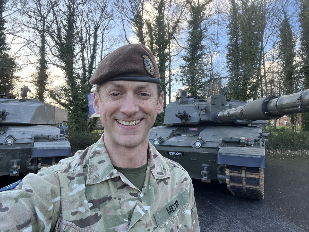 Don’t you just hate it when someone’s parked in your spot! Wishing @ASqnLdrRWxY and the officers and soldiers of A Sqn #wessexyeomanry fantastic #agagier night - celebrating one of the #dorsetyeomanry battle honours. #tanksforthememories