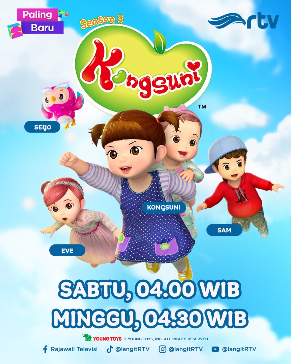 langitRTV's tweet image. Kongsuni mendapat teman baru, ulat kecil yang lucu. 🐛

Siap-siap nonton yuk! “𝗞𝗢𝗡𝗚𝗦𝗨𝗡𝗜 𝗦𝗲𝗮𝘀𝗼𝗻 𝗧𝗲𝗿𝗯𝗮𝗿𝘂” pkl. 04.30 WIB hanya di RTV Makin Cakep⁣⁣⁣
⁣⁣⁣
#RTVDigital #Kongsuni #RTV