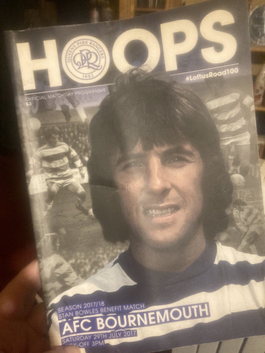 Stan came on the pitch for his benefit match with Bournemouth with former teammates Gerry Francis and Don Shanks. The crowd started singing “ Stanley Stanley” and just for a minute there was a shimmy of the hips and a smile. Stan, you will never be forgotten. #stanbowles #qpr