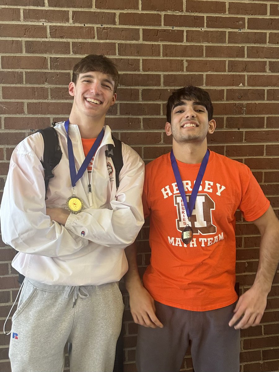 So proud of Will and Parth — first place at Regionals in Oral Presentation!! State qualifiers! #mathteam #goodday #statebound