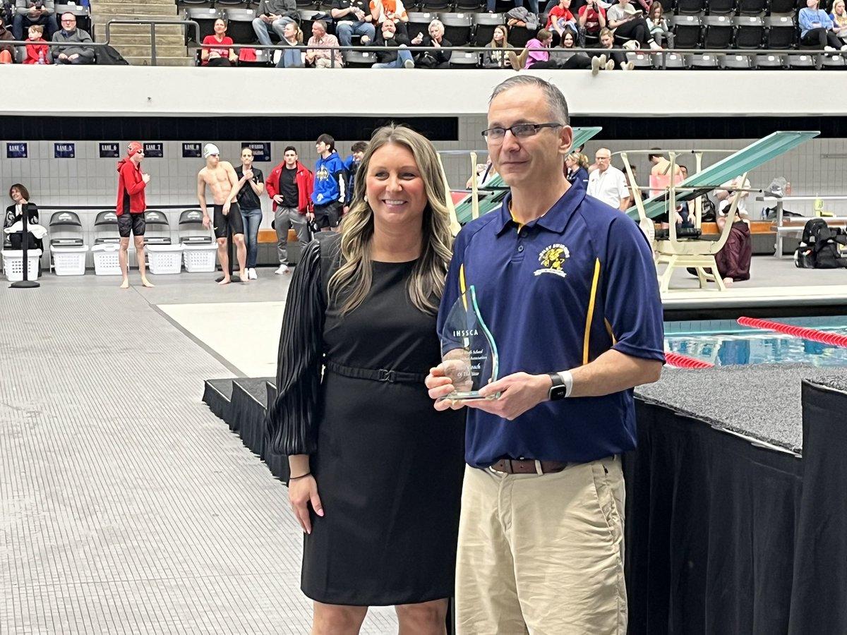 We’d like to congratulate South Bend Riley’s John Vandriessche on being named Coach of the Year during today’s Boys Swimming and Diving State Finals! <a href="/INSwimming/">Indiana Swimming</a> <a href="/SBRileySports/">SB Riley Wildcat Athletics</a> <a href="/SBRileyhigh/">South Bend Riley</a> <a href="/KSchluRosati/">Kerrie Rosati (Schludecker)</a>