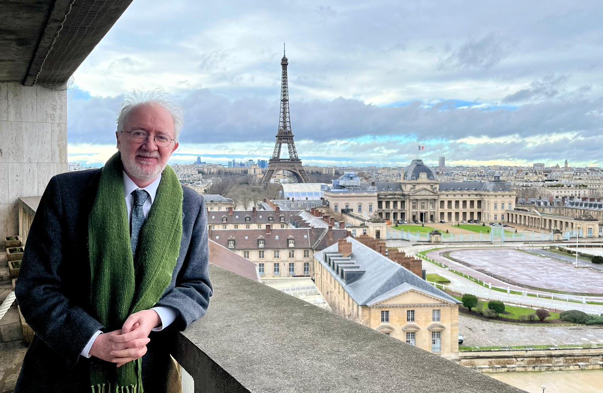 I had a full agenda at @UNESCO HQ, meeting Director @elounasso with Gerard Keown to discuss support to #Gaza and Small Island Developing States. 🇮🇪 pledged 100k to help assess destruction of cultural heritage in Gaza. I also met with Irish UNESCO staff.