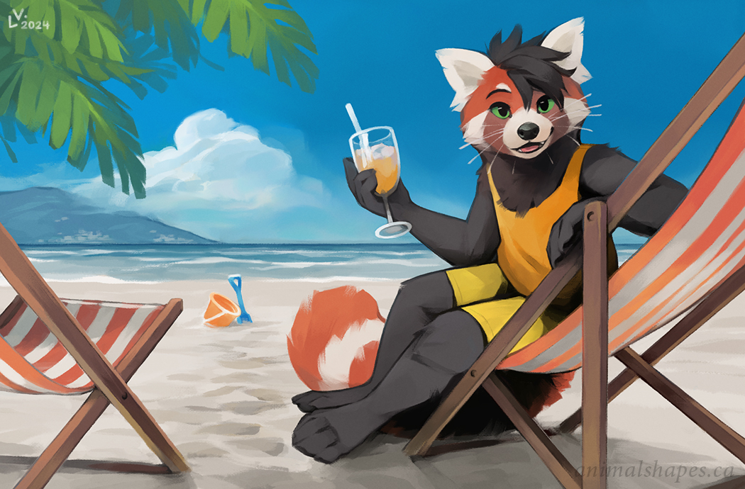 Saved you a seat. ☀🌴 (commission)