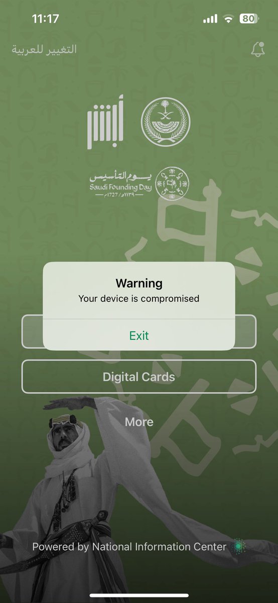 MirzaWamiq's tweet photo. @Absher could anyone from the developer of absher help me? I am unable to use it on my device. https://t.co/XRpeCesmnF