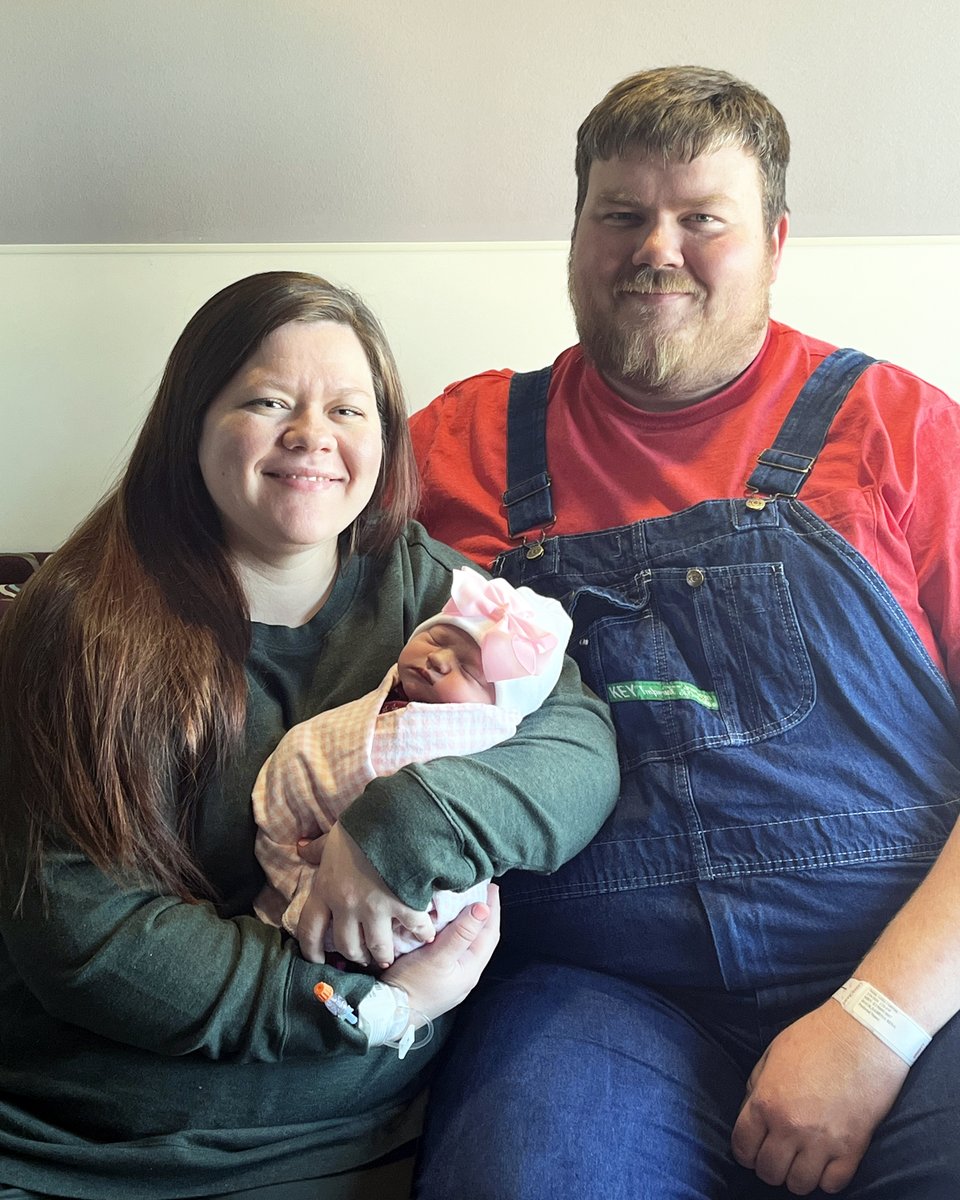 Baby Millie had some perfect timing with her arrival at #MercyJefferson. She was born at 2:24 a.m. on 2-24-24. Congrats to parents Sabrina and Ryan Mauk on their special delivery!