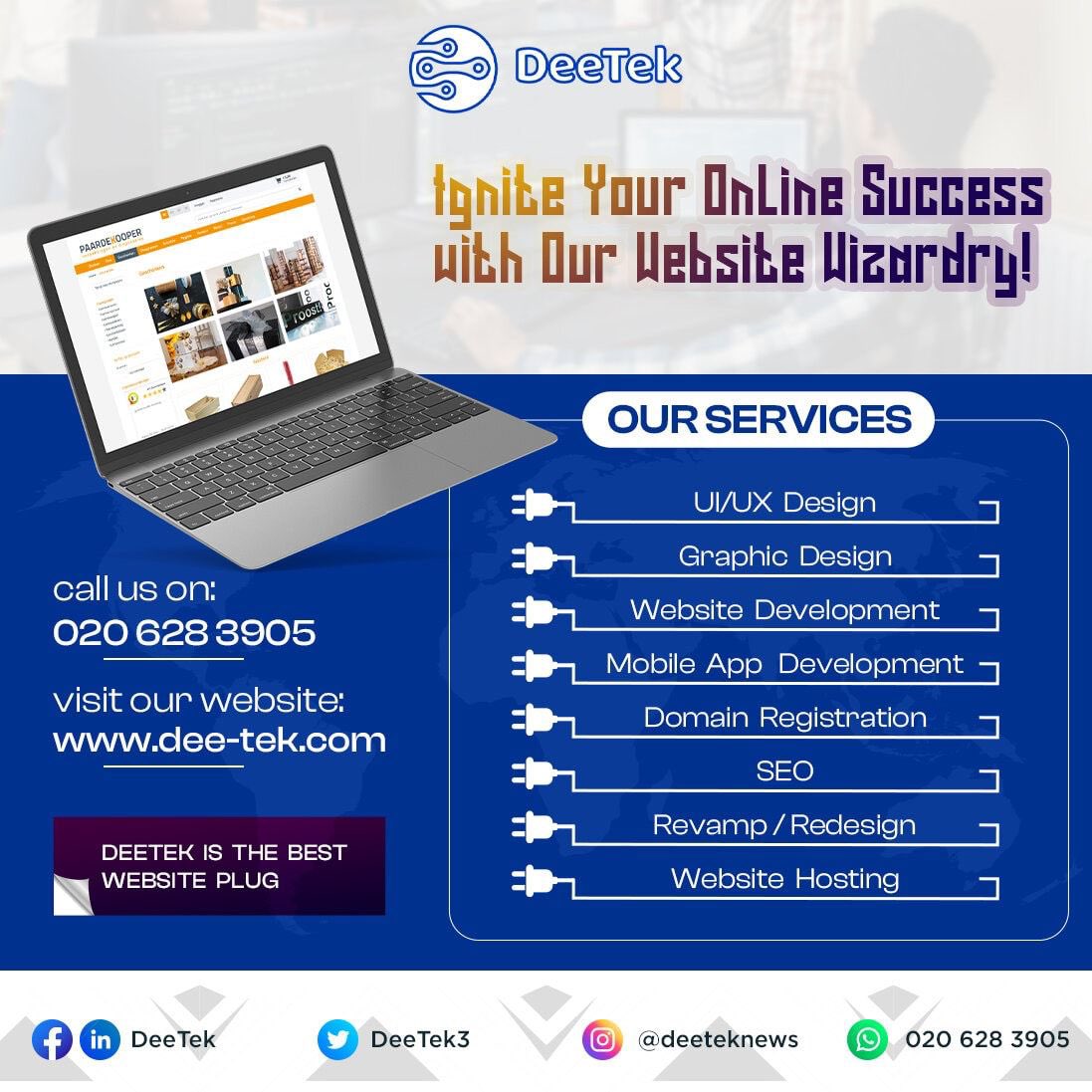 DeeTek3's tweet photo. Are you ready to take your online presence to the next level? Our team specializes in crafting stunning websites that not only look great but also drive results. From sleek designs to seamless functionality, we've got you covered. Let's build something amazing together! 💻✨ https://t.co/WYs4Ej9MEc