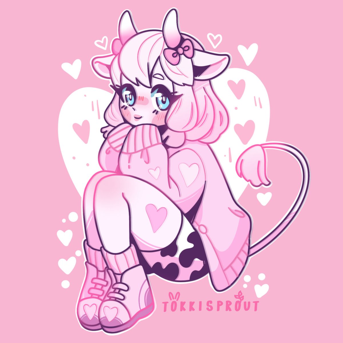 starbbit's tweet photo. โจjust a lil cow girl ๐
#Valentine2024 #pinkcow #art #valentine https://t.co/CgnJ7xLZSE