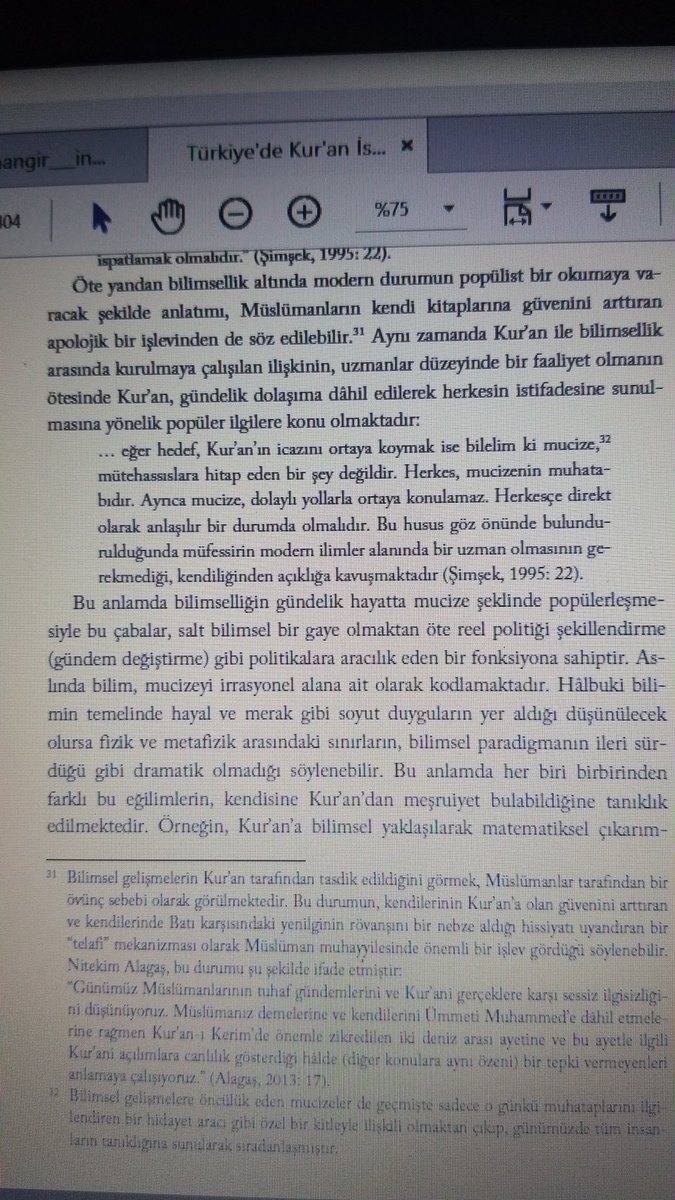 philisis's tweet photo. @ekberiy Dr. Filiz Orhan, "Türkiye'de Kuran Islamı arayışları" kitabımda bilimin popülerleşmesine değiniliyor.(s. 116). https://t.co/EZdXIJLp1p