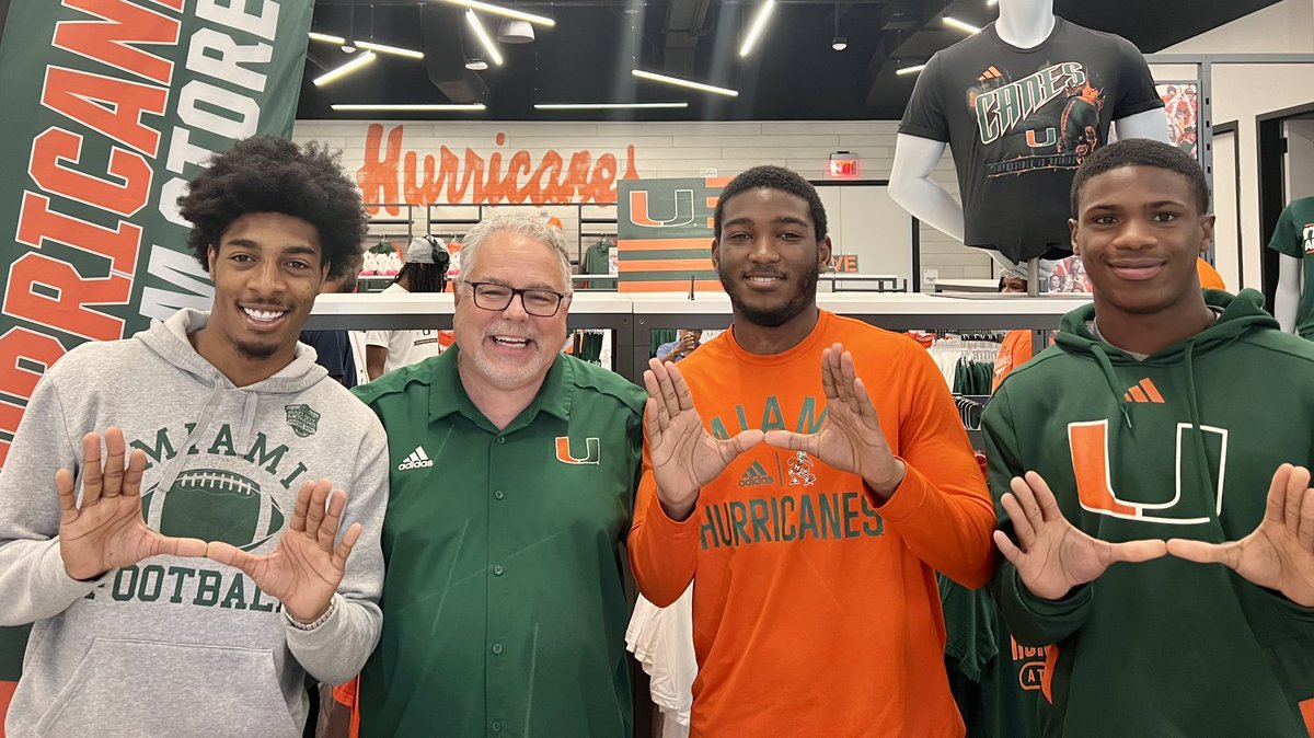 Thank you <a href="/Jaco1byg/">Jacolby George</a>, <a href="/joshisathe1/">Joshisa”jojo”Trader ¹</a>, &amp; <a href="/hellcatchris/">Chris “Hellcat” Wheatley-Humphrey</a> for your appearance at <a href="/miamihts/">Miami Team Store</a> . We wish you all a very successful <a href="/CanesFootball/">Miami Hurricanes Football</a> season. Come back and play some more pool. #UFamily #GoCanes