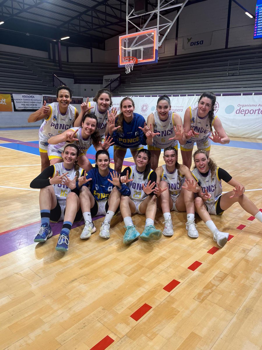 🔵🟡 LF2 🏀 Ya lo decíamos, a la tercera va la vencida. Victoria en Tenerife ante @CBClarinos (65-75) para darnos la séptima de la temporada y caminar hacia la permanencia. #SomosPonce