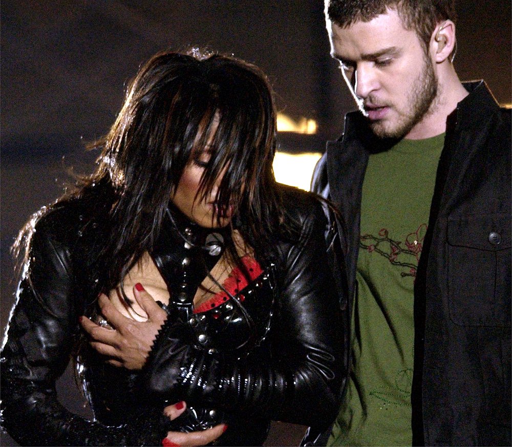 Janet Jackson’s nipple was exposed due to a wardrobe malfunction at the Super Bowl a while back.