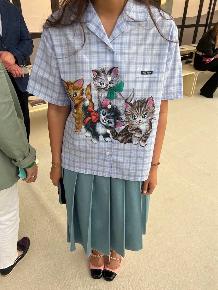 me and this MiuMiu kittens shirt against the world