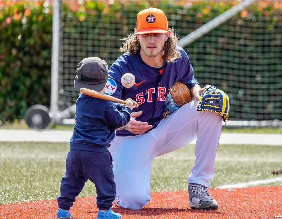 Josh Hader and Jose Altuve getting some work in, at Spring Training.