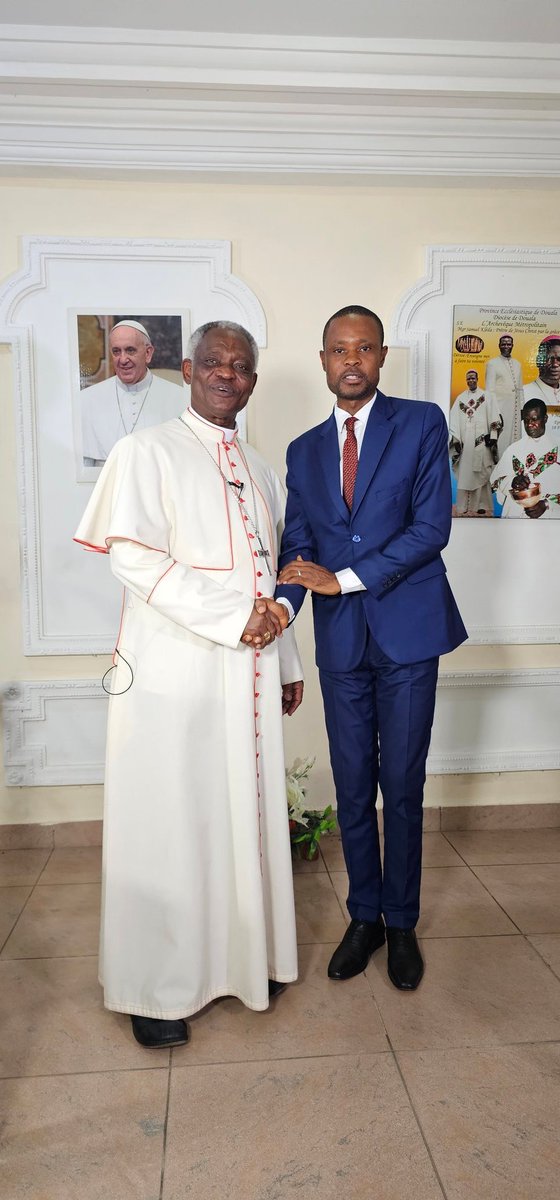 #Today in Douala, one of the most powerful 🙌  symbols of the #RomanCuria was with me for an interview  The former President of the Pontifical #Council for Justice and Peace sciences,  twice voted  🗳  to elect #Popes ,Cardinal  @UKinCameroon @UN @Pontifex @CardinalTurkson