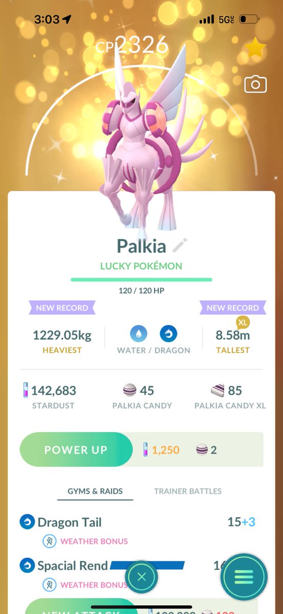 josephcup18's tweet image. #Shiny #NewMove #XL #palkia  thank you everybody #LuckyTrade  random lucky trade