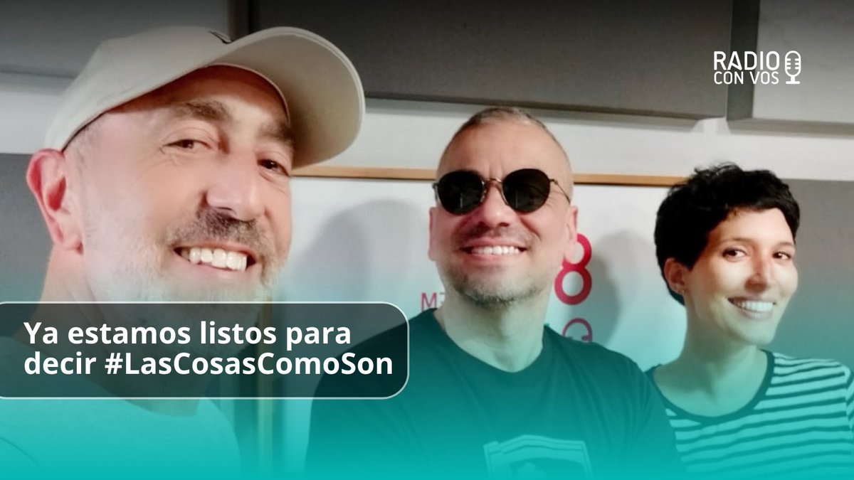 📻 Ya estamos listos para decir #LasCosasComoSon con <a href="/pablodeleon1/">Pablo de León</a> 

🚘 Autos y deportes <a href="/pampaleturia/">Gaston Leturia</a> 
💸 Economía con <a href="/natdona/">Natalia Donato</a> 
🎧 Música con <a href="/peyizambrano/">Peyi</a> 
🎙 La voz de <a href="/AlejandritaArce/">Alejandra Soledad Arce</a> 
🎚En los controles Julia