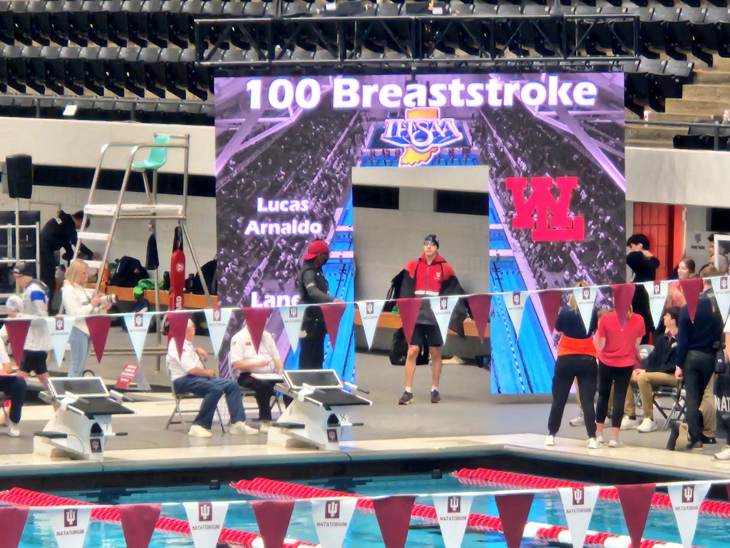 Lucas Arnaldo swims 56.84 in the 100 breaststroke to finish 7th in the state! #RDP