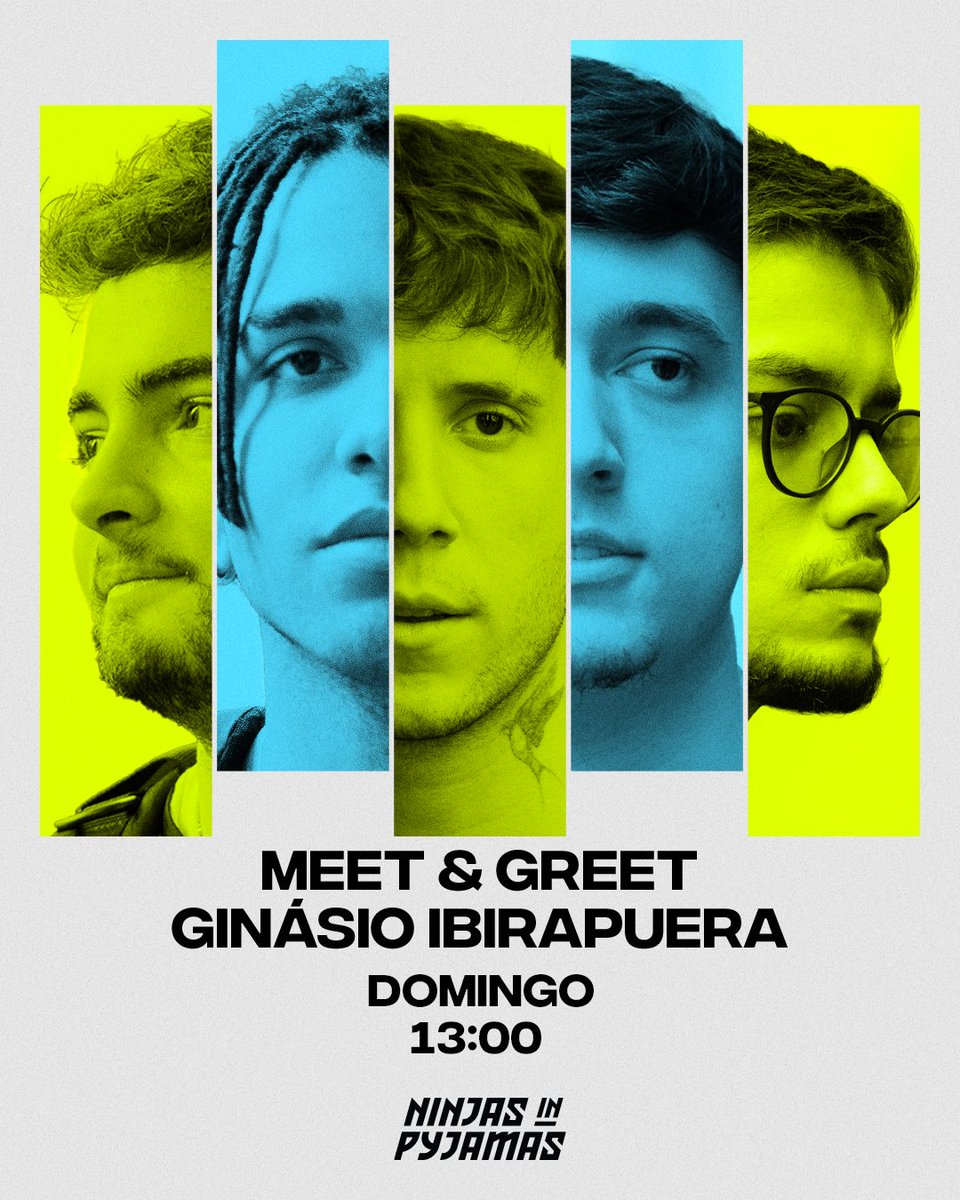 Amanhã os nossos Ninjas irão estar presentes no Ginásio do Ibirapuera pra poder fazer aquele Meet &amp; Greet sinistro 🥷

Esperamos vocês às 13hrs no espaço localizado próximo a entrada 💚