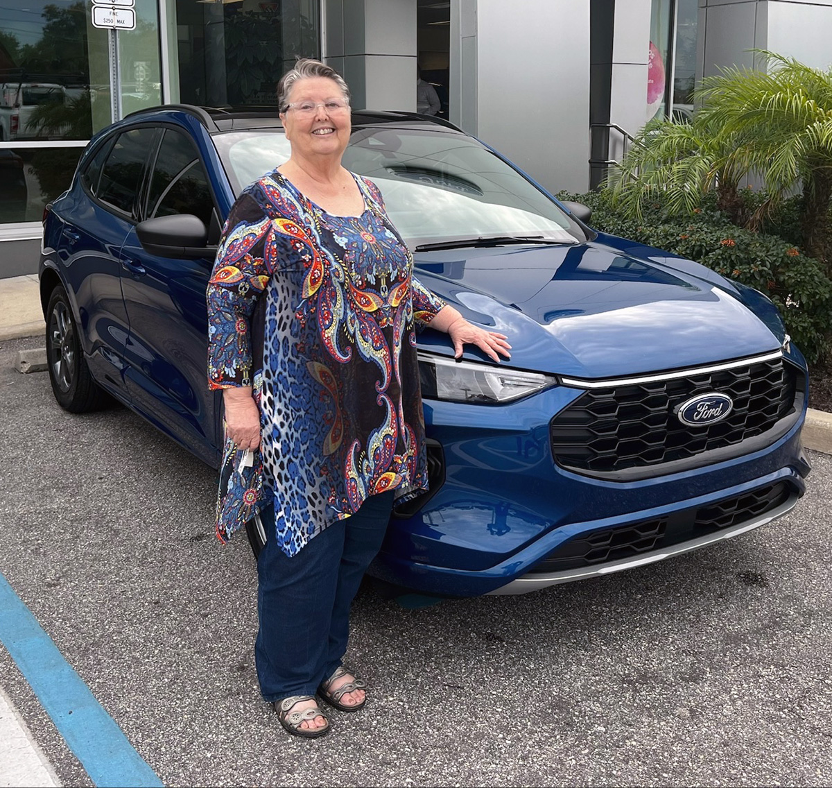 It really is about our #GreatCustomers like Nancy Draffin that keep us doing what we do every day at #LakelandFord. Nancy was looking for an #Upgrade when she saw the #2023Escape with salesperson #EmmanuelGoveo that was #Perfect! #ThankYou for your #RepeatBusiness - #FordFamily