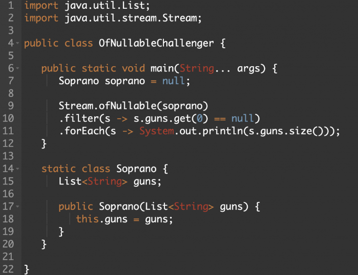 RafaDelNero's tweet photo. Boost your Java skills with the Soprano ofNullable Stream Challenge! Explore Java 9's Optional in streams and master List manipulation. Ready to conquer? Join the challenge!
π https://t.co/5cXi4jIMbg
#Java #JavaChallenge #OptionalStream #ProgrammingSkills https://t.co/6TbMyZyBlt
