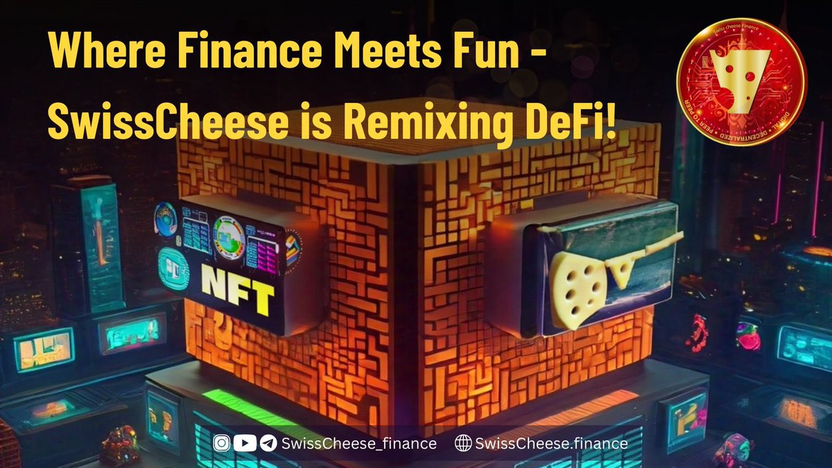 Swisscheese_fn's tweet image. 🧀🎵 Dive into #SwissCheese, where DeFi meets pop culture in an epic mashup! 
Play games, trade stocks, and collect NFTs inspired by viral trends. 
$SWCH is your backstage pass to the coolest gig in finance. 
Let&apos;s remix the way we see DeFi! 🕹️💼🎨 
#FinanceFun #DeFiRevolution