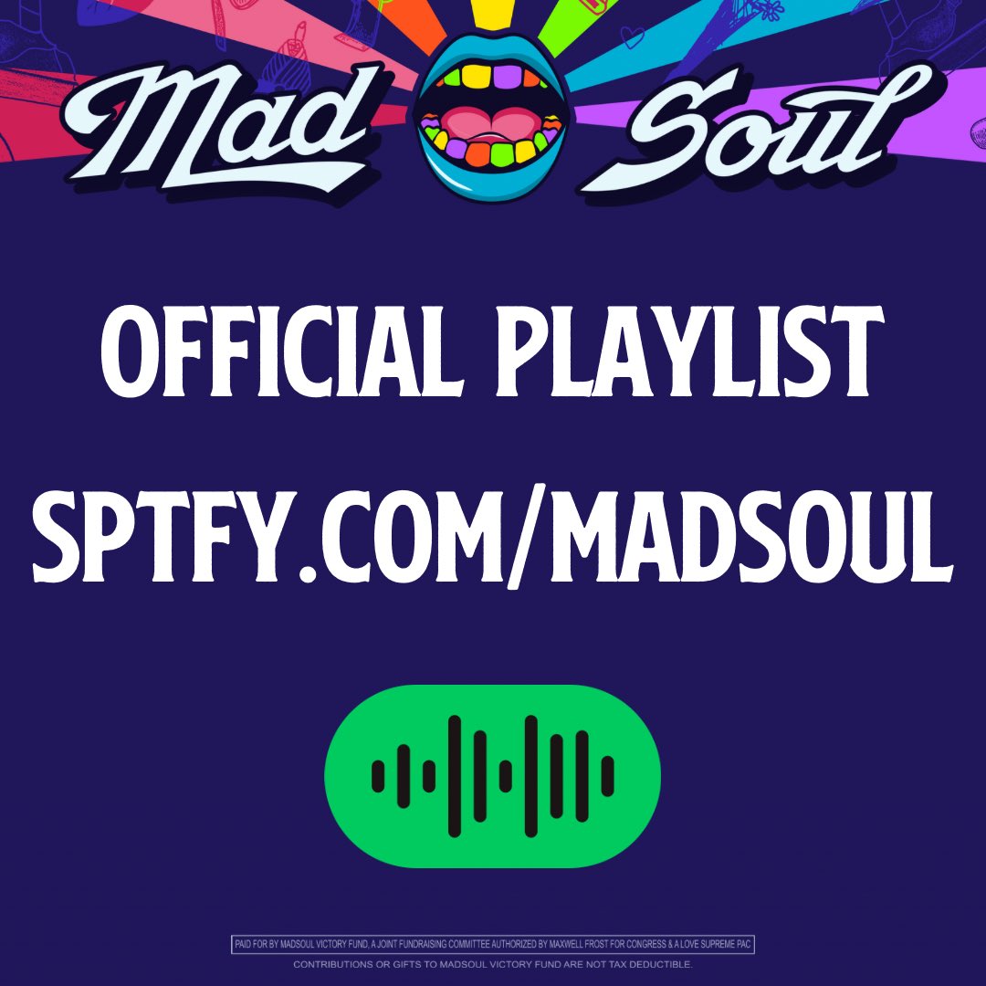 MAD SOUL FEST (@madsoulfest) on Twitter photo MadSoul Fest is just one week away! Enjoy our official MadSoul Playlist, made up of the amazing artists gracing the stage -> sptfy.com/MadSoul MadSoul Fest is just one week away! Enjoy our official MadSoul Playlist, made up of the amazing artists gracing the stage -> sptfy.com/MadSoul