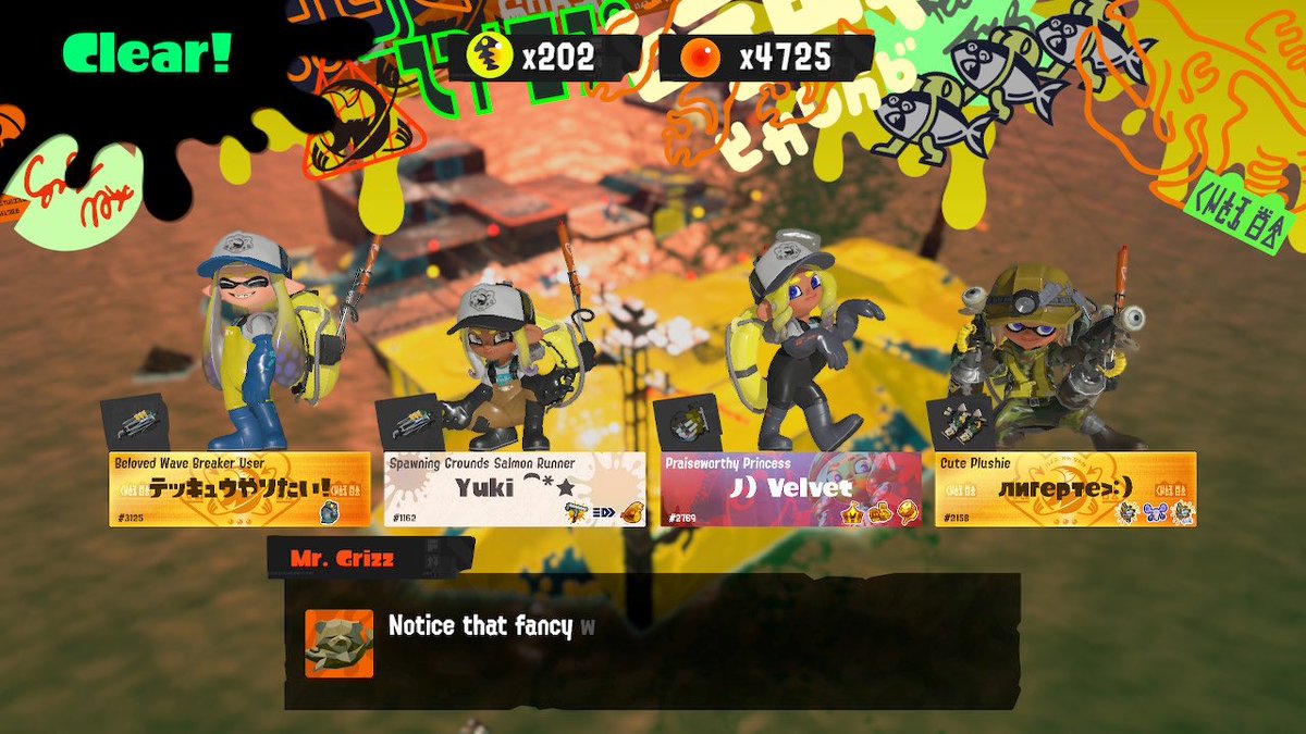 had so much fun this rota!
ggs to everyone i played with🙌
#Splatoon3 #salmonrun
