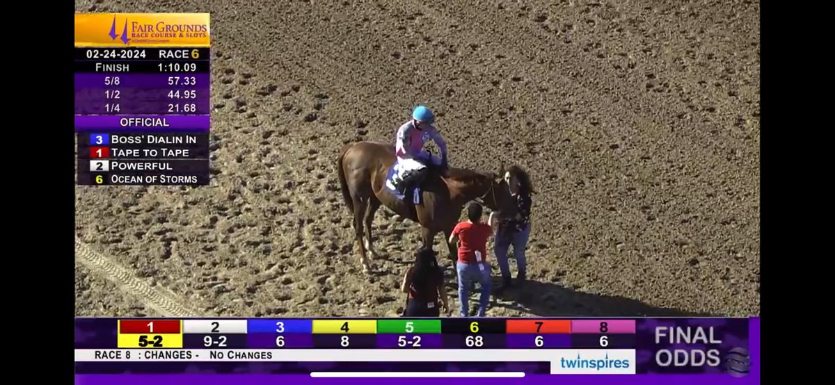 What a perfect ride by ma baby @A_Suarez_jockey for our other mom and dad Bobby and Dana Salomé ! Woot woot !!! I love you husband !