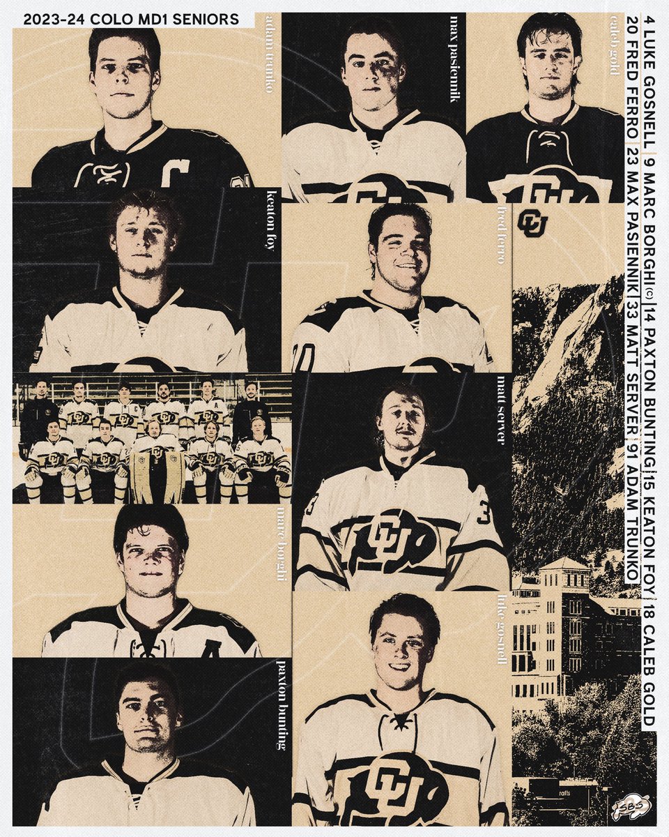 sbs_cu's tweet photo. See YOUR 2023-24 MD1 Hockey Seniors TONIGHT‼️
🆚: Oregon
📺: https://t.co/OBdZPu3xjx
⏰: 7PM MT
📍: CU Rec Center
#BuffPuck🦬 https://t.co/kg9r8fq1pE