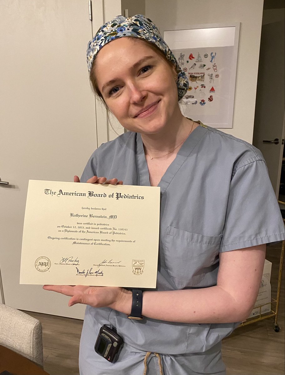 DNBernsteinMD's tweet photo. Couldn’t be prouder!

@ab_peds ✅

It’s a long journey doing two residencies &amp; two fellowships but kiddos &amp; their families everywhere are lucky for ppl like @katelbernstein !

#MedTwitter #Peds @TheBCRP @BrighamAnes https://t.co/ABNomyNB3s