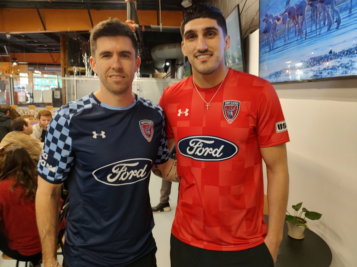 Your new @IndyEleven kits. @DannyBarbir and @AodhanQuinn your official models for the day.