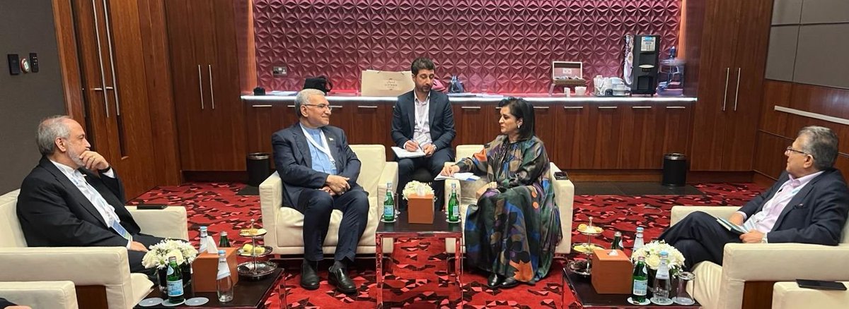 Discussed with HE Dr Bahram Eynollahi, Minister of Health and Medical Education in IR Iran, during our meeting on the sidelines of #MEF2024, how to build on our successes, tackle health priorities, and benefit from the experience and local manufacturing capacities of the country.