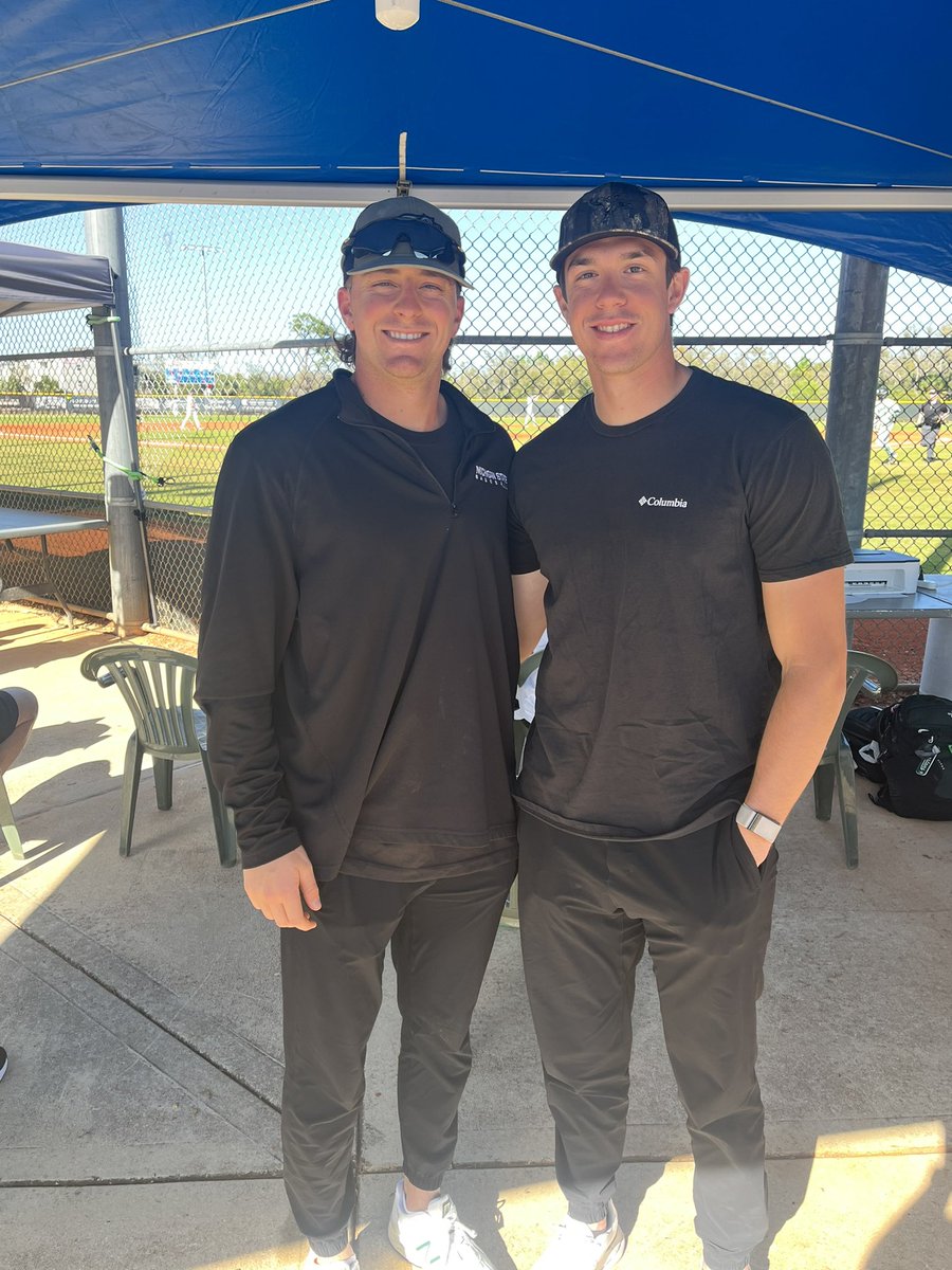 #SpartansInTheBigLeagues Update:

Great to have #SpartanLegends and current professional baseball players Mitch Jebb & Bryan Broecker in attendance today to cheer on the Spartans!! 

#GoGreen | @jebb_mitch | @BryanBroecker