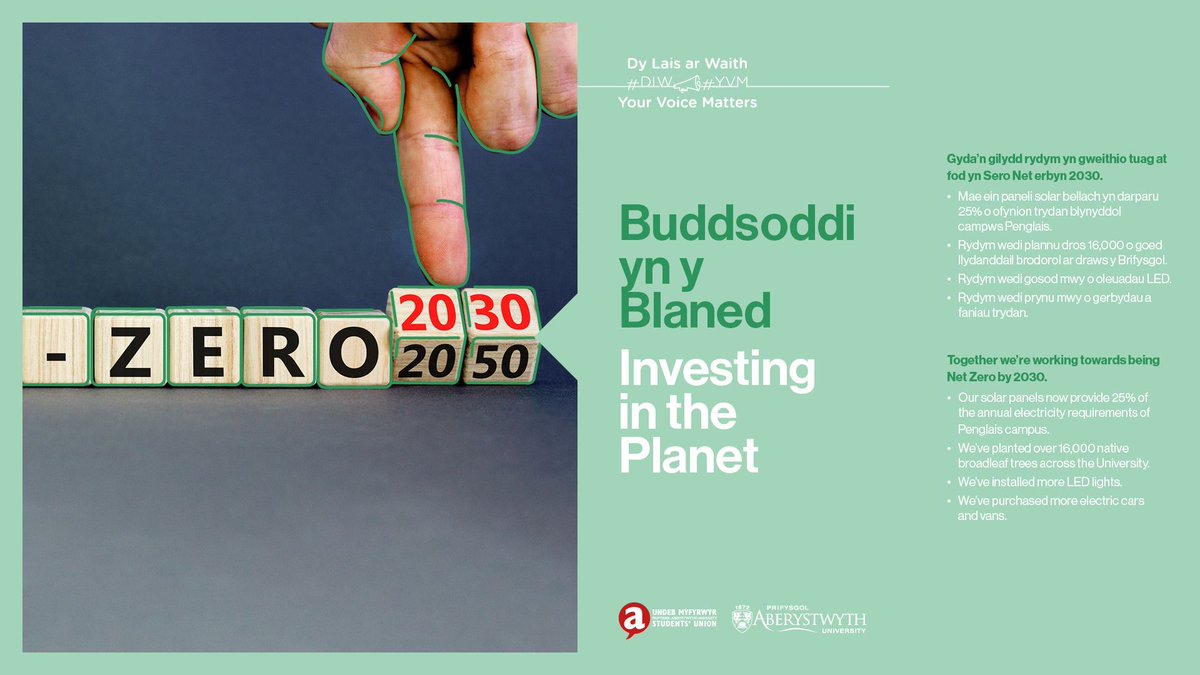 Buddsoddi yn y Blaned 🌱🌍 
#DLW