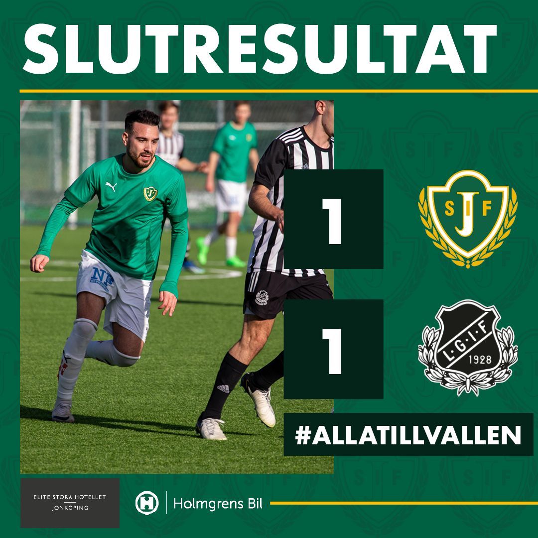 Matchen mot Lindome GIF slutade 1-1 efter en sen kvittering av gästerna.

💚💚💚 #jönköpingssödra