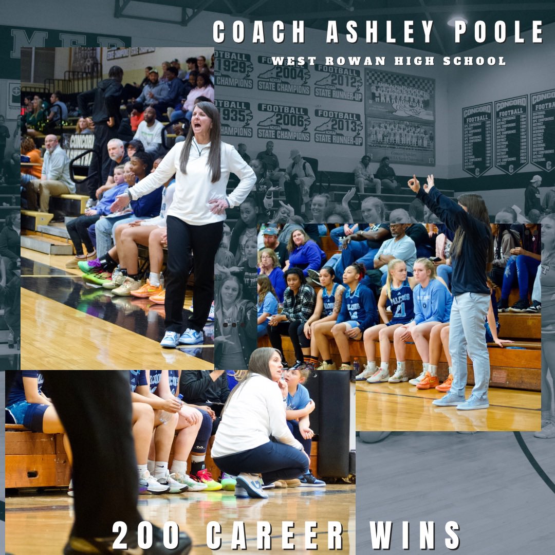 200 career wins for Coach Ashley Poole of West Rowan ✅🐐