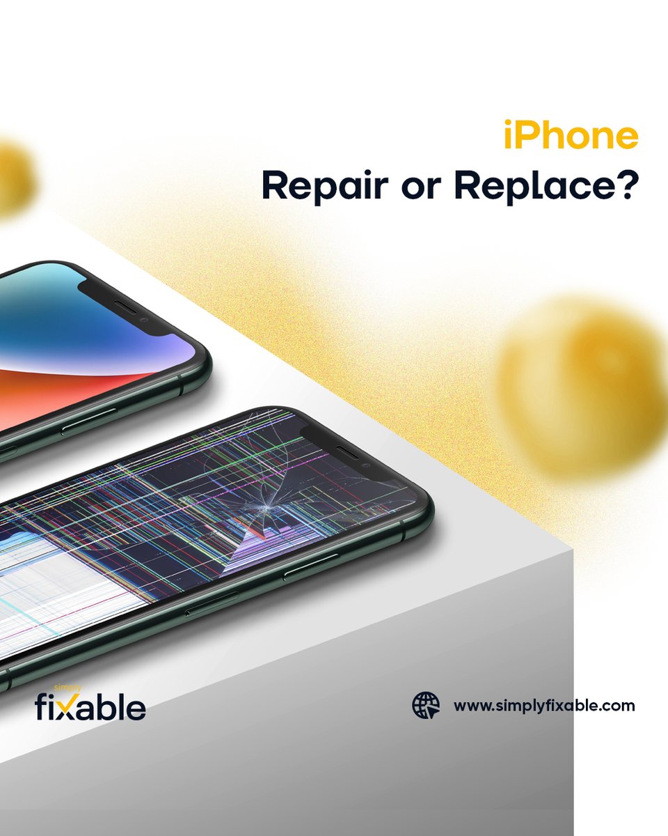 Simply_Fixable's tweet image. 🤔💔 iPhone dilemma: Repair or replace? Let&apos;s break down the reasons and help you make the best choice for your device and wallet. Trust Simply Fixable for all your iPhone needs!
_
#iPhoneSolutions #SmartChoices #TechSupport #SimplyFixable