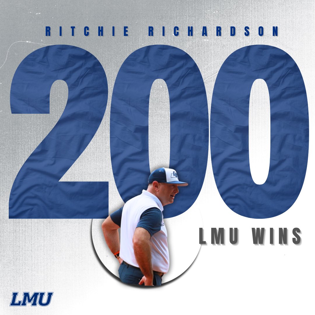 LMU Railsplitters (@lmurailsplitter) on Twitter photo With the win over Clarion 12-4, LMU coach Richie Richardson now has 200 wins at LMU! <a href="/LMU_Softball/">LMU Softball</a> With the win over Clarion 12-4, LMU coach Richie Richardson now has 200 wins at LMU! <a href="/LMU_Softball/">LMU Softball</a>