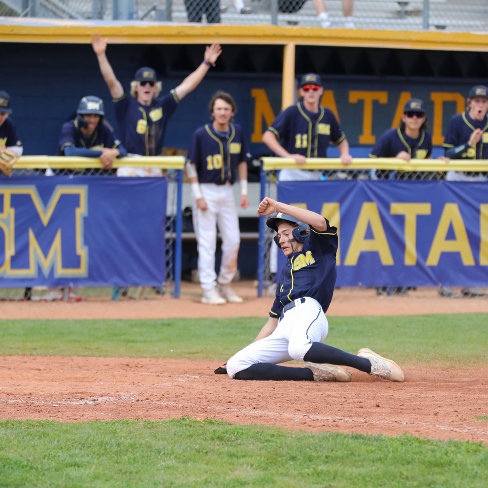 Shadow  Mountain was down 3-1 to Desert Edge through 4 innings. Matador Joey  Meyn tripled in the bottom of the 5th sending two runners home and then  scored himself to take the lead. Final: Matadors 5 - Scorpions 4.